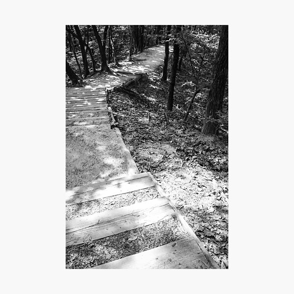 Item preview,  Sunlit Wooden Steps Through Quiet Forest | 서울둘레길 designed and sold by HyunDam.