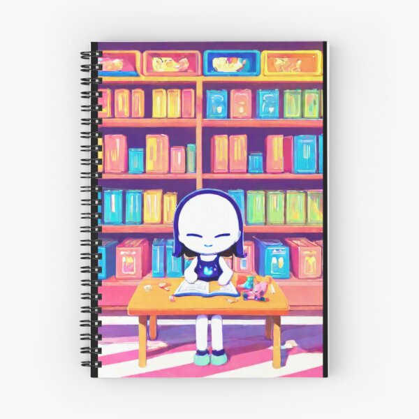 Item preview, Digital Art - Chibi Kawaii Illustration, Reading in a Psychedelic Pop Art Universe designed and sold by Zone--Gaming.