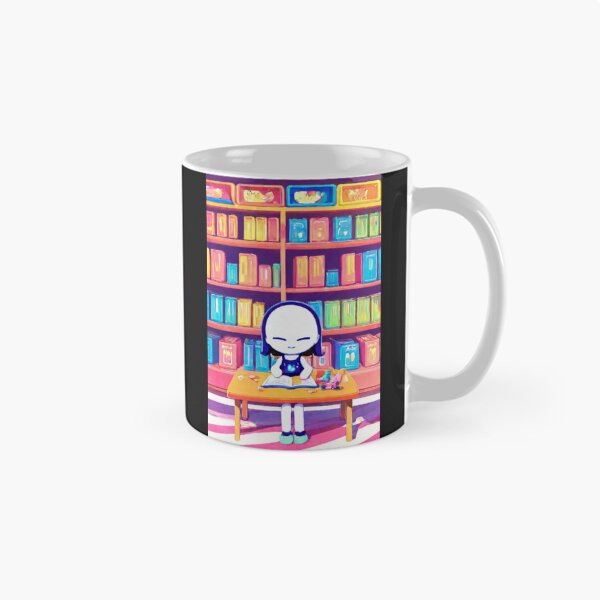 Item preview, Digital Art - Chibi Kawaii Illustration, Reading in a Psychedelic Pop Art Universe designed and sold by Zone--Gaming.