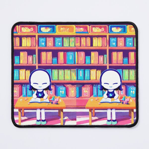 Item preview, Digital Art - Chibi Kawaii Illustration, Reading in a Psychedelic Pop Art Universe designed and sold by Zone--Gaming.