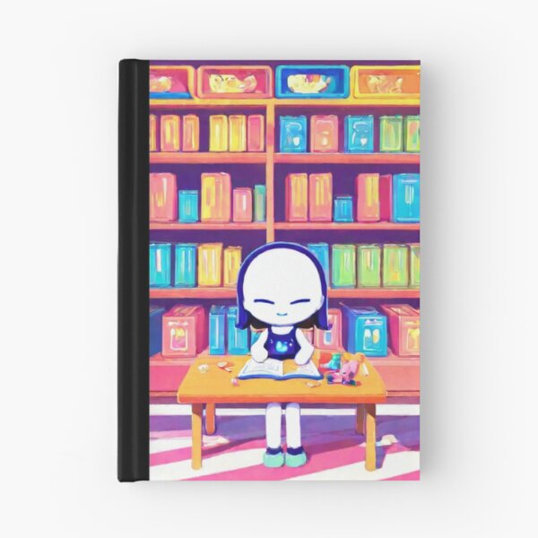 Item preview, Digital Art - Chibi Kawaii Illustration, Reading in a Psychedelic Pop Art Universe designed and sold by Zone--Gaming.