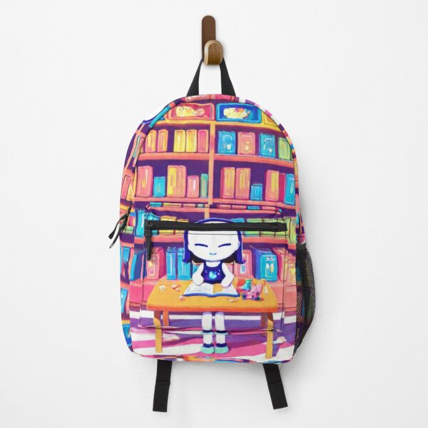 Item preview, Digital Art - Chibi Kawaii Illustration, Reading in a Psychedelic Pop Art Universe designed and sold by Zone--Gaming.