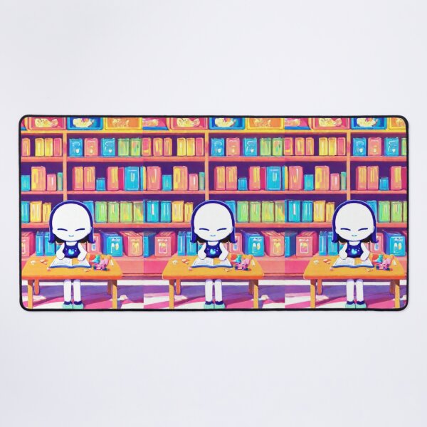 Item preview, Digital Art - Chibi Kawaii Illustration, Reading in a Psychedelic Pop Art Universe designed and sold by Zone--Gaming.