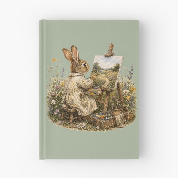 Item preview, Rabbit Artist Watercolor | Cottagecore Wildflower Painter | Storybook Bunny Illustration | Creative Woodland Art designed and sold by MagicMakerPh.