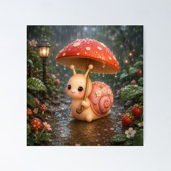 Item preview, Cute nails with mushroom umbrella designed and sold by Design by Sara.