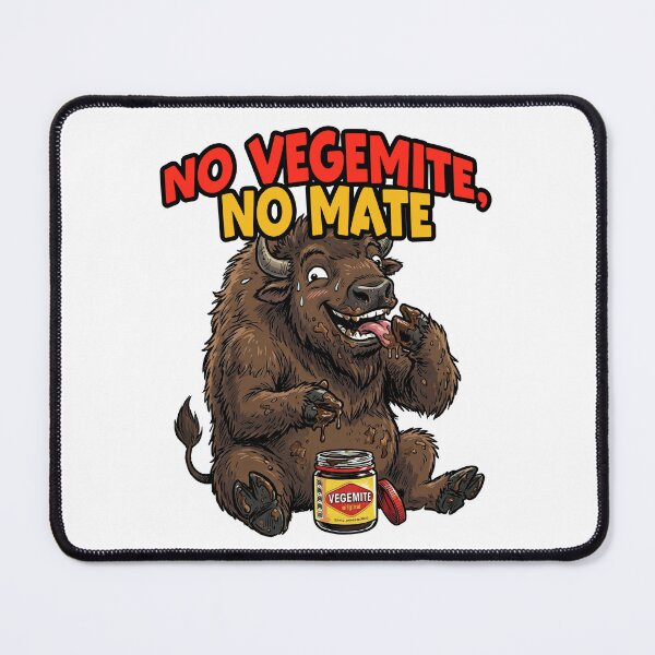 Item preview, Funny Bison Eating Vegemite Cute Buffalo Aussie Humor designed and sold by LOVEARTDESIGN.