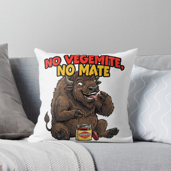 Item preview, Funny Bison Eating Vegemite Cute Buffalo Aussie Humor designed and sold by LOVEARTDESIGN.