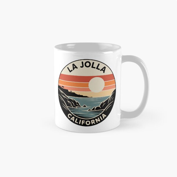 Item preview, La Jolla California: Sunset Coastal Waves Badge designed and sold by CircinusStore.