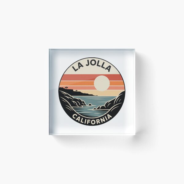 Item preview, La Jolla California: Sunset Coastal Waves Badge designed and sold by CircinusStore.