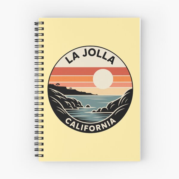 Item preview, La Jolla California: Sunset Coastal Waves Badge designed and sold by CircinusStore.
