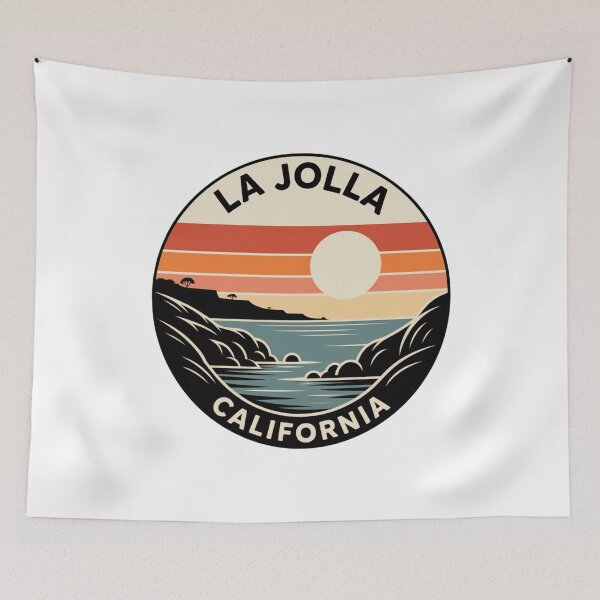 Item preview, La Jolla California: Sunset Coastal Waves Badge designed and sold by CircinusStore.