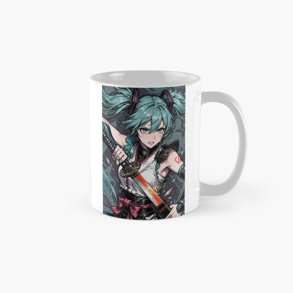 Item preview, Hatsune Miku Samurai Cyber Warrior Anime Art | Neon Katana Vocaloid Illustration designed and sold by Dyan4.