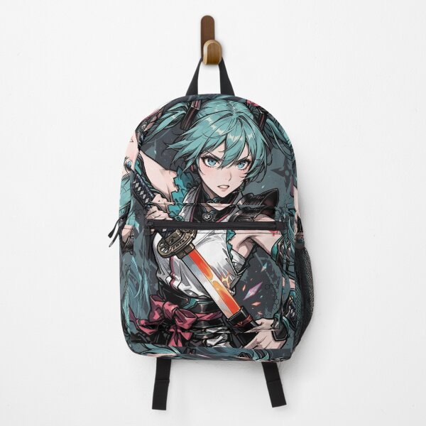 Item preview, Hatsune Miku Samurai Cyber Warrior Anime Art | Neon Katana Vocaloid Illustration designed and sold by Dyan4.
