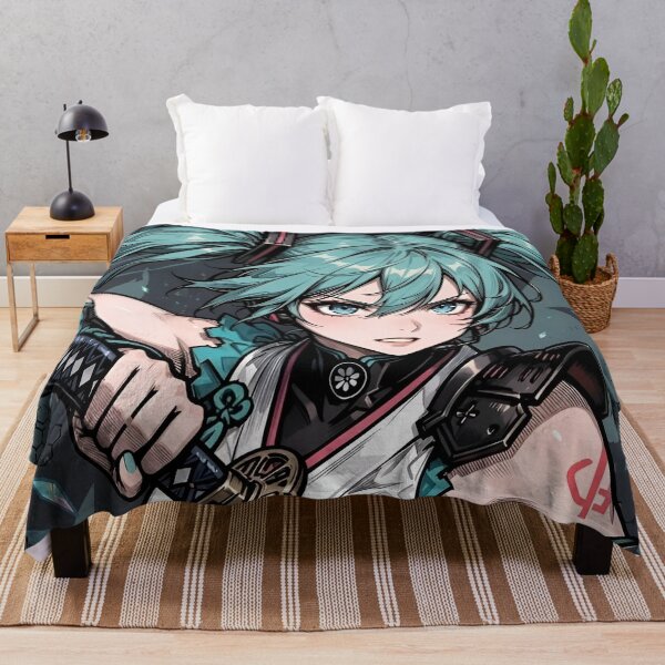 Item preview, Hatsune Miku Samurai Cyber Warrior Anime Art | Neon Katana Vocaloid Illustration designed and sold by Dyan4.