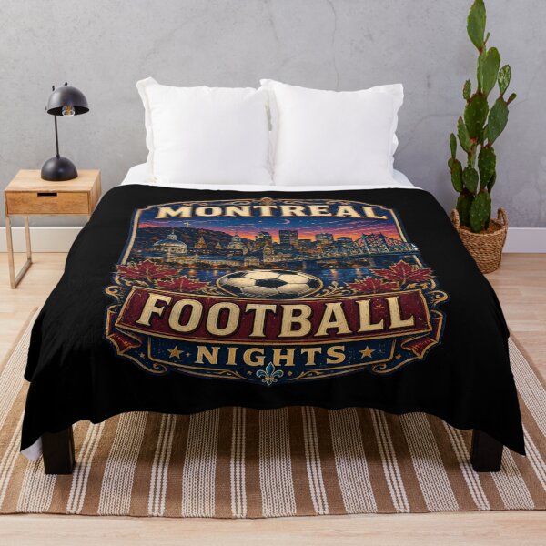 Item preview, Montreal Football Nights Retro Soccer Travel Shirt | Vintage Canada Skyline Soccer Fan Gift | Maple Leaf City Travel Poster designed and sold by Globalcitytees.