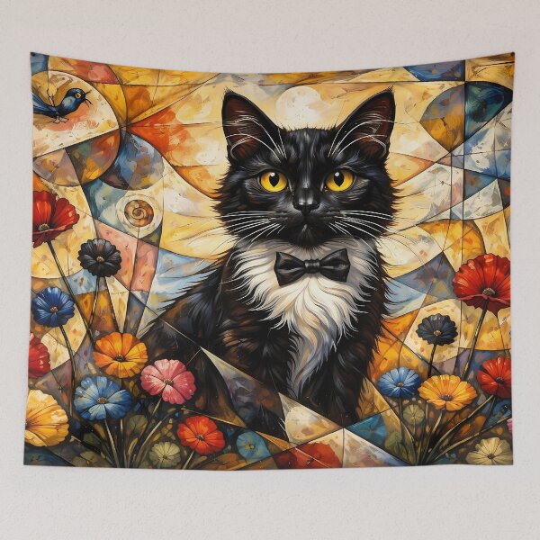 Item preview, Charming Cat Amidst Vibrant Flowers designed and sold by cuprum.