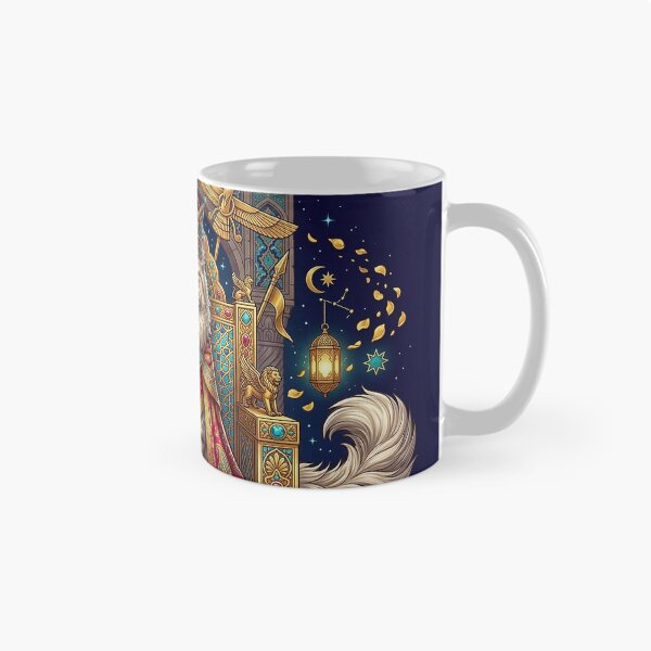 Item preview, Royal Persian Cat King | Ancient Persian Fantasy Crown Art designed and sold by Sara-Ai.