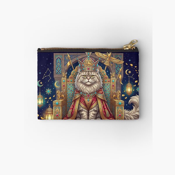 Item preview, Royal Persian Cat King | Ancient Persian Fantasy Crown Art designed and sold by Sara-Ai.