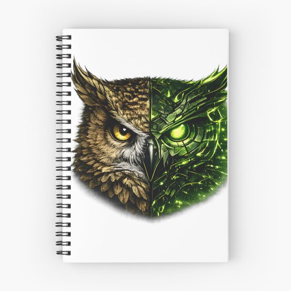Item preview, Cyber Owl Half Robot Futuristic Design designed and sold by CreativeMindsetLab.