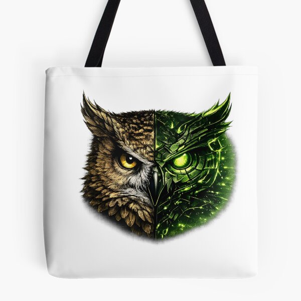 Item preview, Cyber Owl Half Robot Futuristic Design designed and sold by CreativeMindsetLab.
