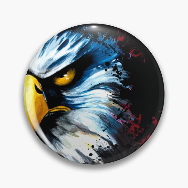 Item preview, Fierce Bald Eagle Red Splatter Grunge Art designed and sold by ArtistsAtticWI.