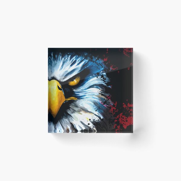 Item preview, Fierce Bald Eagle Red Splatter Grunge Art designed and sold by ArtistsAtticWI.