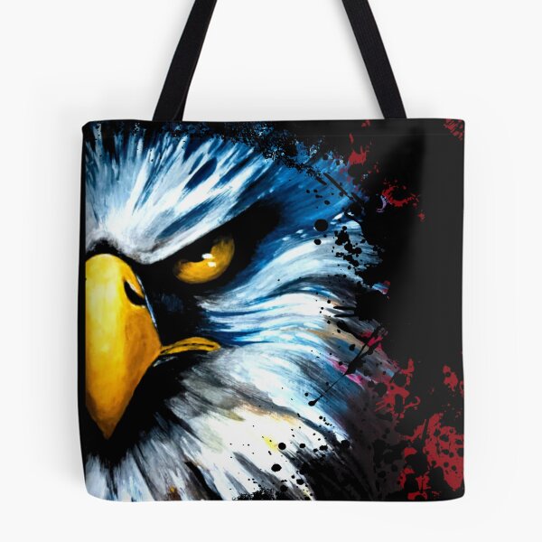 Item preview, Fierce Bald Eagle Red Splatter Grunge Art designed and sold by ArtistsAtticWI.