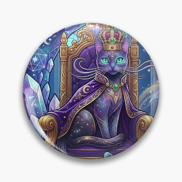 Item preview, Royal Cat King with Golden Crown | Majestic Fantasy Feline Art designed and sold by Sara-Ai.