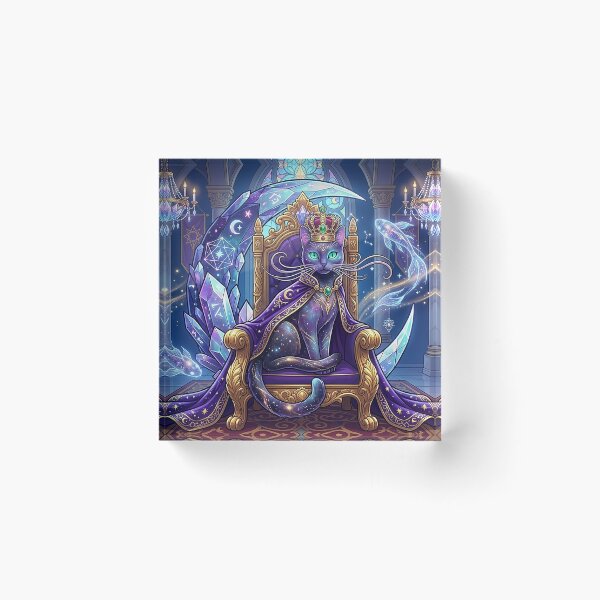 Item preview, Royal Cat King with Golden Crown | Majestic Fantasy Feline Art designed and sold by Sara-Ai.