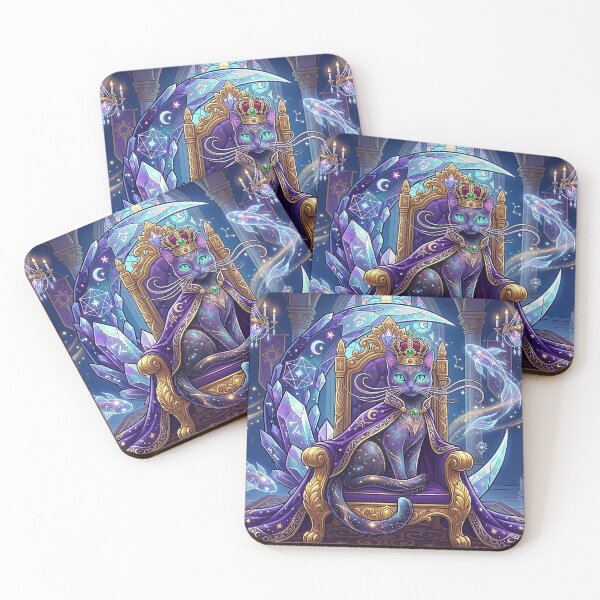 Item preview, Royal Cat King with Golden Crown | Majestic Fantasy Feline Art designed and sold by Sara-Ai.