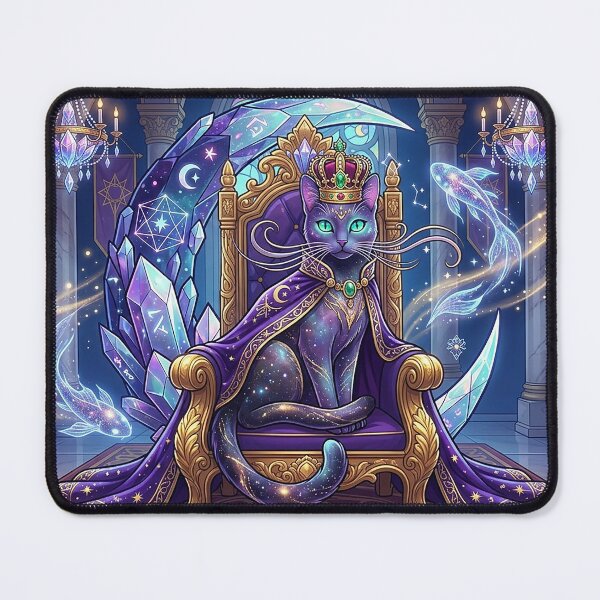 Item preview, Royal Cat King with Golden Crown | Majestic Fantasy Feline Art designed and sold by Sara-Ai.