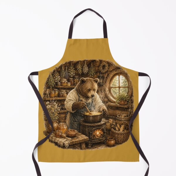 Item preview, Woodland Bear Cooking Watercolor | Cozy Cottage Kitchen Illustration | Storybook Animal Art | Cottagecore Decor designed and sold by MagicMakerPh.