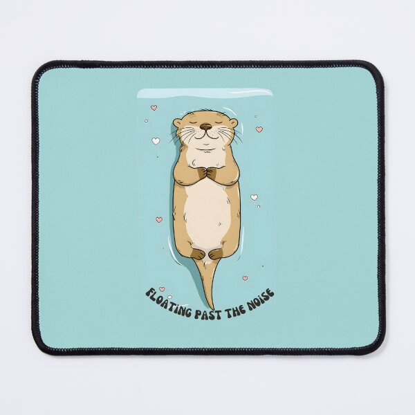 Item preview, Floating Past The Noise - Cute Zen Otter designed and sold by StoryVibes.