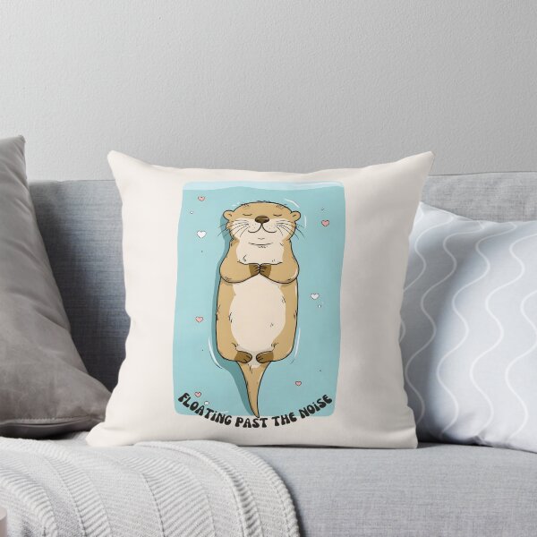Item preview, Floating Past The Noise - Cute Zen Otter designed and sold by StoryVibes.