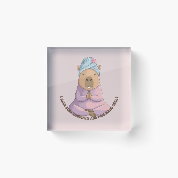 Item preview, Funny Zen Capybara Yoga - I Have Zero Thoughts designed and sold by StoryVibes.
