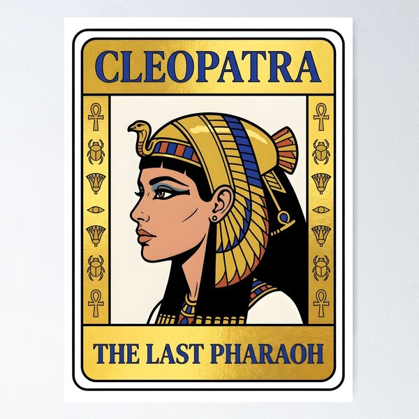 Item preview, Cleopatra The Last Pharaoh Egyptian Queen Playing Card Poster Graphic designed and sold by EKHOAISTORE.