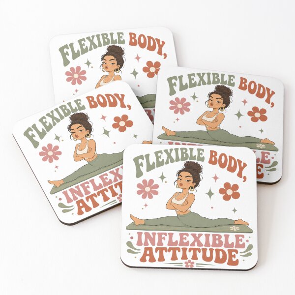 Aperçu de l'œuvre Flexible Body Inflexible Attitude Funny Pilates Design créée et vendue par SnortStudio.