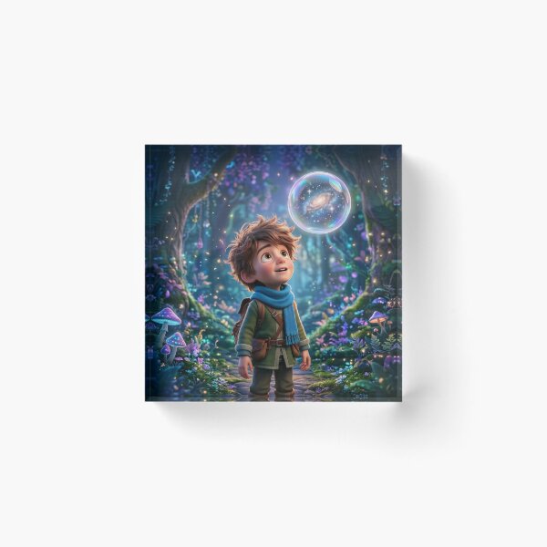 Item preview, Curious Boy in Enchanted Forest designed and sold by Thoughtful Prints.