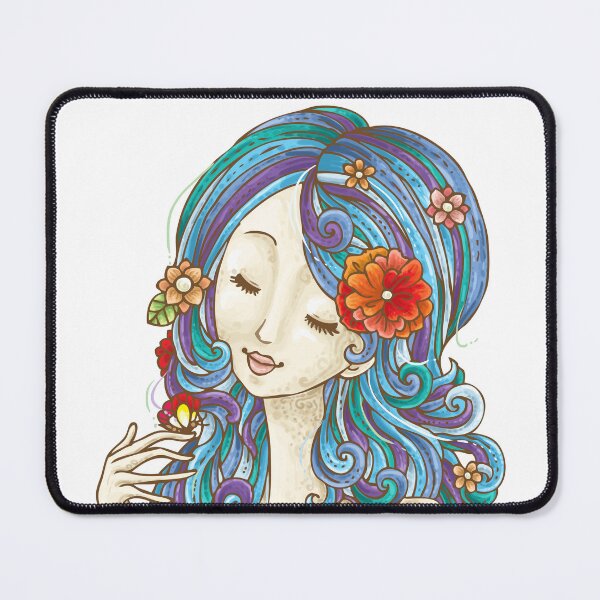 Item preview, Woman with Blue Hair designed and sold by Khotekmei.