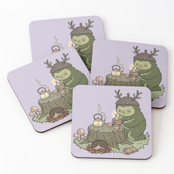 Item preview, Forest Spirit Goblincore Illustration with Sleeping Hedgehog  designed and sold by LeshanArt.