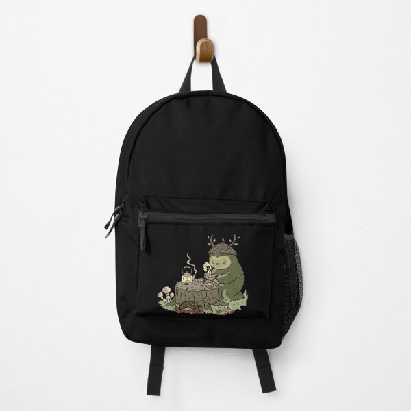 Item preview, Forest Spirit Goblincore Illustration with Sleeping Hedgehog designed and sold by LeshanArt.