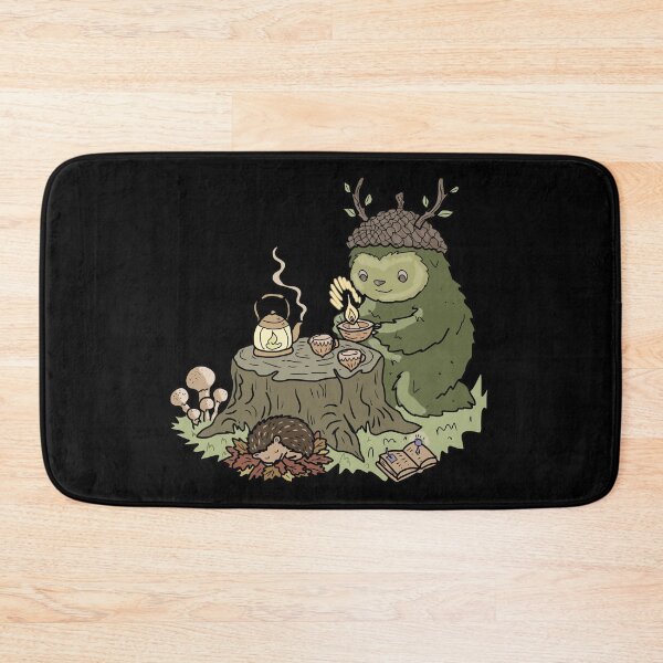 Item preview, Forest Spirit Goblincore Illustration with Sleeping Hedgehog  designed and sold by LeshanArt.