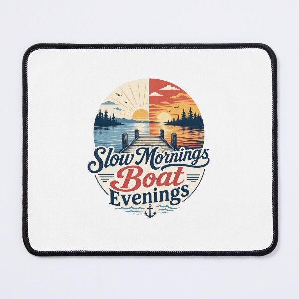 Item preview, Slow Mornings Boat Evenings - Vintage Lake Life designed and sold by GoverArt.