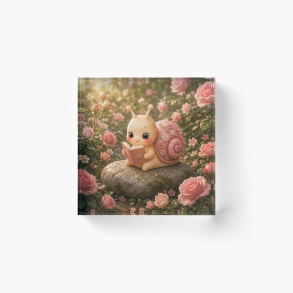 Item preview, Cute snail, reading a tiny book designed and sold by Design by Sara.