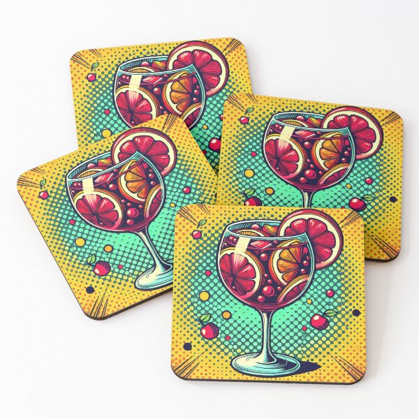 Item preview, Retro Pop Art Red Wine Sangria designed and sold by GildedStraw.