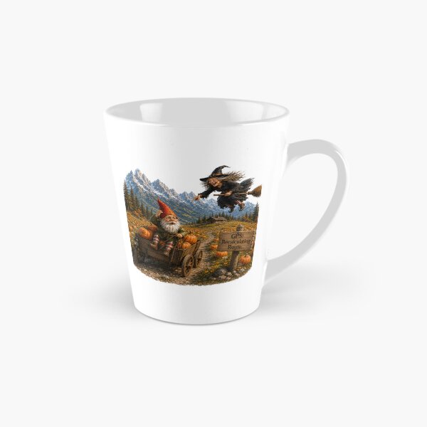 Item preview, Funny Pumpkin Patch Gnome & Witch – GPS: Recalculating Route Halloween Design designed and sold by Alpine-Ink.