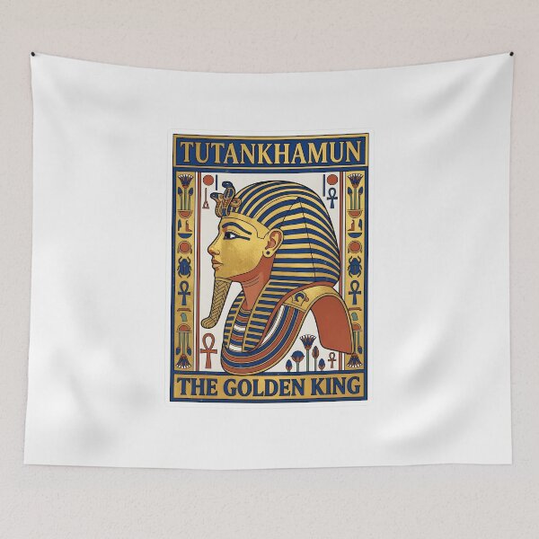 Item preview, Tutankhamun The Golden King Egyptian Pharaoh Playing Card Poster Graphic designed and sold by EKHOAISTORE.