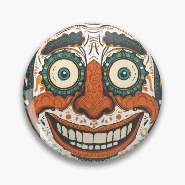 Item preview, Mystic Tribal Mask – Psychedelic Smiling Face Art | Colorful Ethnic designed and sold by JaZuLive.