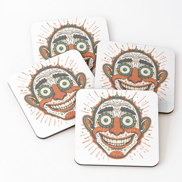 Item preview, Mystic Tribal Mask – Psychedelic Smiling Face Art | Colorful Ethnic designed and sold by JaZuLive.