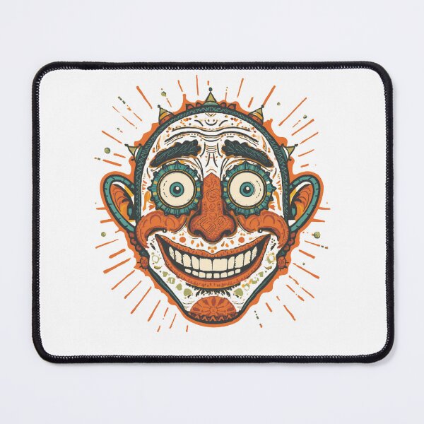 Item preview, Mystic Tribal Mask – Psychedelic Smiling Face Art | Colorful Ethnic designed and sold by JaZuLive.